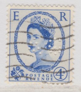 Perfin on GB UK GREAT BRITAIN Stamp Used A29P39F37738-