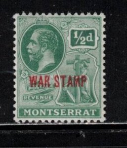 MONTSERRAT Scott # MR1 MH - KGV Overprinted