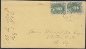 CSA 1 PAIR Used on Cover FVF++ (73121) 