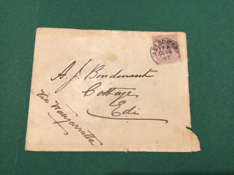 Australia Victoria  Melbourne 1897  stamps cover Ref 62220 