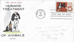 1966 FDC, #1307, 5c ASPCA, Fluegel Covers