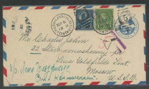 US 581/557/UC1 September, 1929/11c combination airmail/surface rate 8c for domestic air + surface rate to Eurpore with 3c airmai