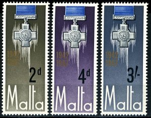 MALTA Scott 361-363 VF/MNH - 1967 2p-3s - The George Cross