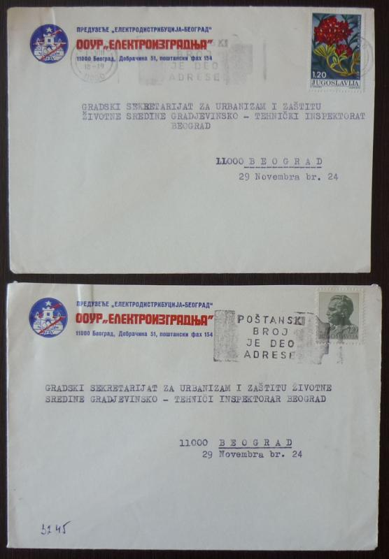 Yugoslavia 2 covers ! serbia croatia jugoslawien N20