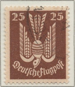 Germany Airmail Deutsche Flugpost Air Post 25pf Brown Weimar Republic SG218 1922