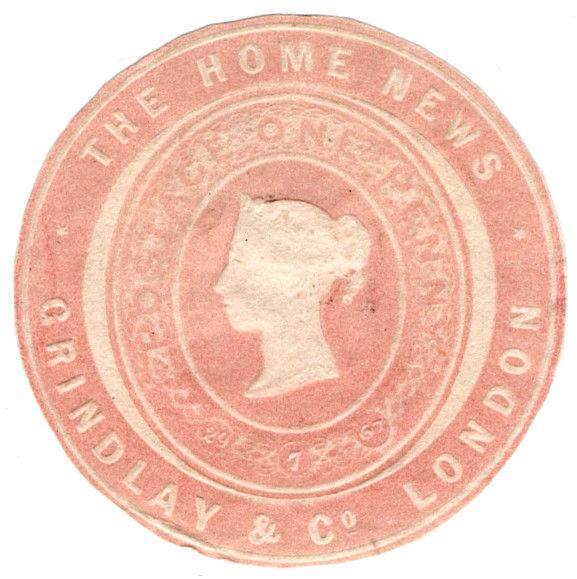 (I.B) QV Postal : Newspaper Wrapper - Grindlay & Co 1d (Advertising Ring)