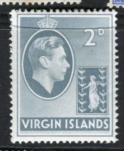 VIRGIN ISLANDS; 1938 early GVI issue fine Mint hinged 2d. value
