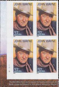 Scott 3876 John Wayne PB MNH
