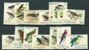 NORFOLK ISLAND SG103/17 1970-1 BIRDS MNH