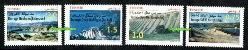 2020 - Tunisia - Tunisie - Tunisian Dams- Barrages Tunisiens- Compl.Set 4v.MNH**