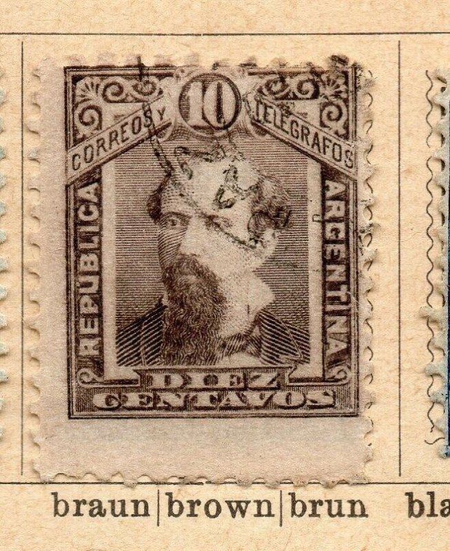 Argentina 1888-90 Early Issue Fine Used 10c. NW-11780