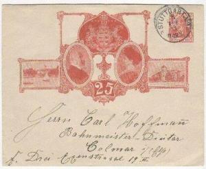 Germany Kaiser 25th Anniversary Private Stationary Stuttg...