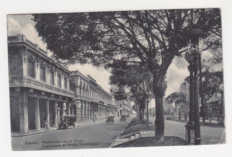 HAVANA, 1924 ppc. Residences el Prado Promenade, 2c. to Tasmania, Australia.