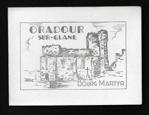 AZ7Q  France S.C. # B-195 Folder Remembrance 1945 Oradour Sur-Glane  