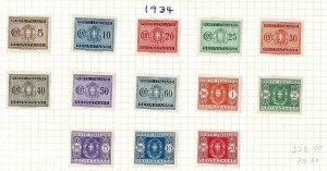 Italy #J28-40 MH cpl postage dues
