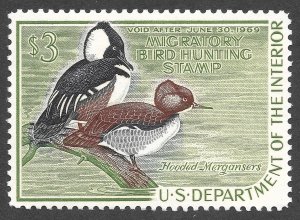 MNH 1968 Scott #RW35** Federal Duck Stamp