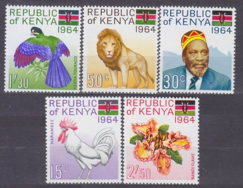 1964 Kenya 15-19 Fauna and Flora 11,00 €