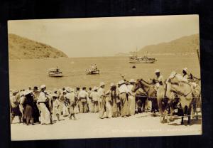 1945 Puerto Marquez Mexico Real Picture Postcard Cover to USA Dock Scene