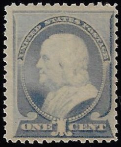 Scott #212 - $250.00 – F/VF-OG-NH - Lively vivid shade. Lovely mint example