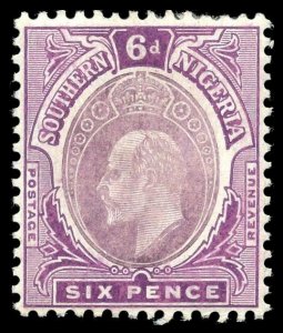 Southern Nigeria 1909 KEVII 6d dull purple & purple MLH. SG 39. Sc 38.