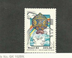 Brazil, Postage Stamp, #1897 Mint NH, 1983 Hot Air Balloon