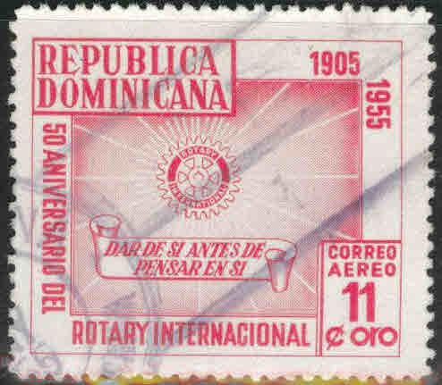 Dominican Republic Scott C90 used Rotary stamp