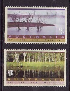 Australia-Sc#1247-8- id7-unused NH set-Wetlands-1992-