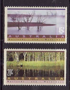 Australia-Sc#1247-8- id7-unused NH set-Wetlands-1992-