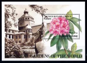 [67142] Sierra Leone 1991 Flora Flowers Blumen Munich Botanic Garden Sheet MNH