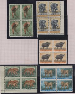 MOMEN: INDIA SG #424-481 1961-64 (48 BLOCKS) MINT OG NH £250+ LOT #65455 