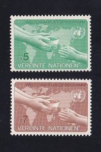 United Nations Vienna #33-34  MNH  1983  world food programme . giving food