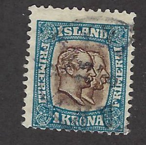 Iceland SC#83 Used Avg/Fine SCV$72.50...Fill a nice spot!