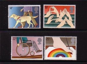 Great Britain Sc 937-940 1981 Disabled stamp set mint NH