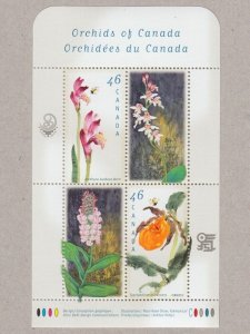 ORCHIDS = Flowers = Souvenir Sheet of 4 stamps Canada 1999 #1790b MNH