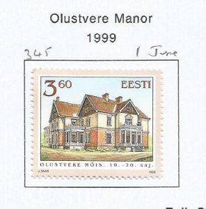 ESTONIA - 1999 - Olustvere Manor - Perf Single Stamp - Mint Lightly Hinged