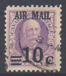 Panama Canal Zone Scott C4 - SG124, 1929 Airmial 10c on 50c used