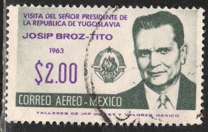 MEXICO C275, Visit of Marshall Tito of Yugoslavia..USED. VF. (629)