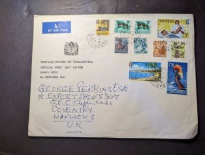 1961 Tanganyika Airmail First Day Cover FDC Nyeri to Coventry Warwicks England