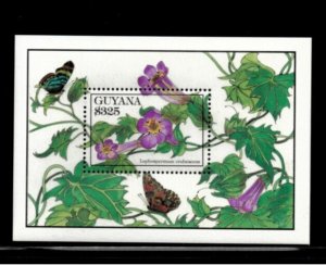 Guyana 1994 - Flowers - Souvenir Stamp Sheet - Scott#2792 - MNH