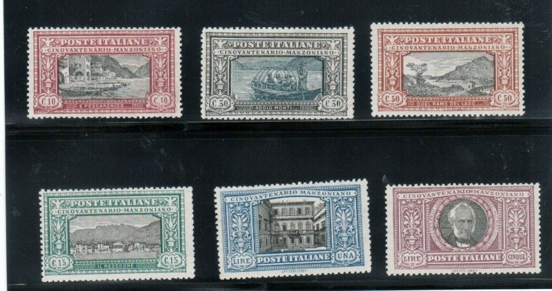 Italy #165 - #170 Mint Fine - Very Fine Hinged Set #170 Is Lightly Hinged