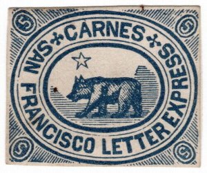 (I.B) US Local Post : Carnes City Letter Express 5c (San Francisco)