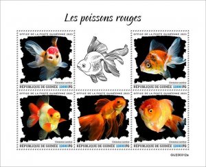 GUINEA - 2023 - Goldfish - Perf 5v Sheet - Mint Never Hinged