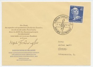 Cover / Postmark Germany / Berlin 1955 Wilhelm Furtwängler - Composer - Berlin F