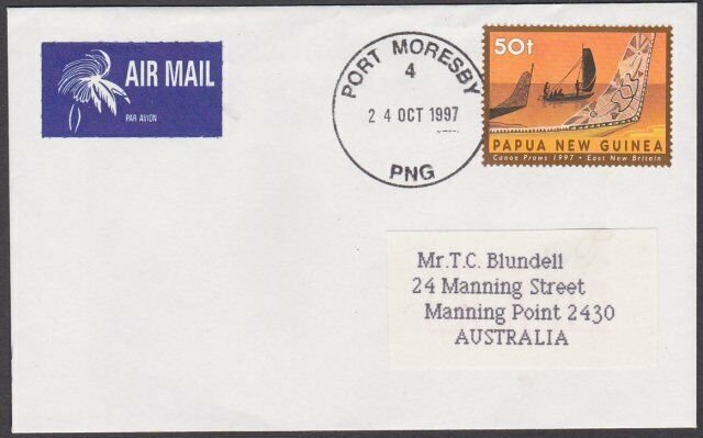 PAPUA NEW GUINEA 1997 cover ex Port Moresby ................................M666