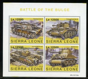 SIERRA LEONE 2019 WORLD WAR II BATTLE OF THE BULGE SHEET MINT NH