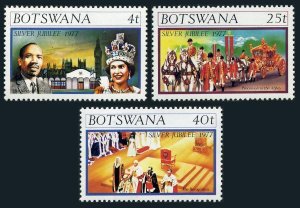 BOTSWANA SC#179-181 Queen Elizabeth II Silver Jubilee (1977) MNH