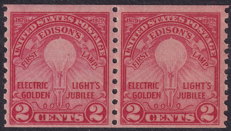 #656 Mint NH, F-VF, Pair (CV $45) (CV $20 - ID41022) - Joseph Luft