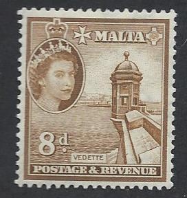 MALTA SC# 255 F-VF LH 1956