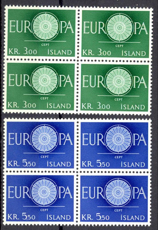 Iceland Sc# 327-328 MNH Block/4 1960 Europa