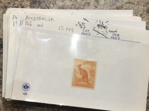 Old Australian Stamps in Stock Cards Some Mint Also Few Victoria Good Value